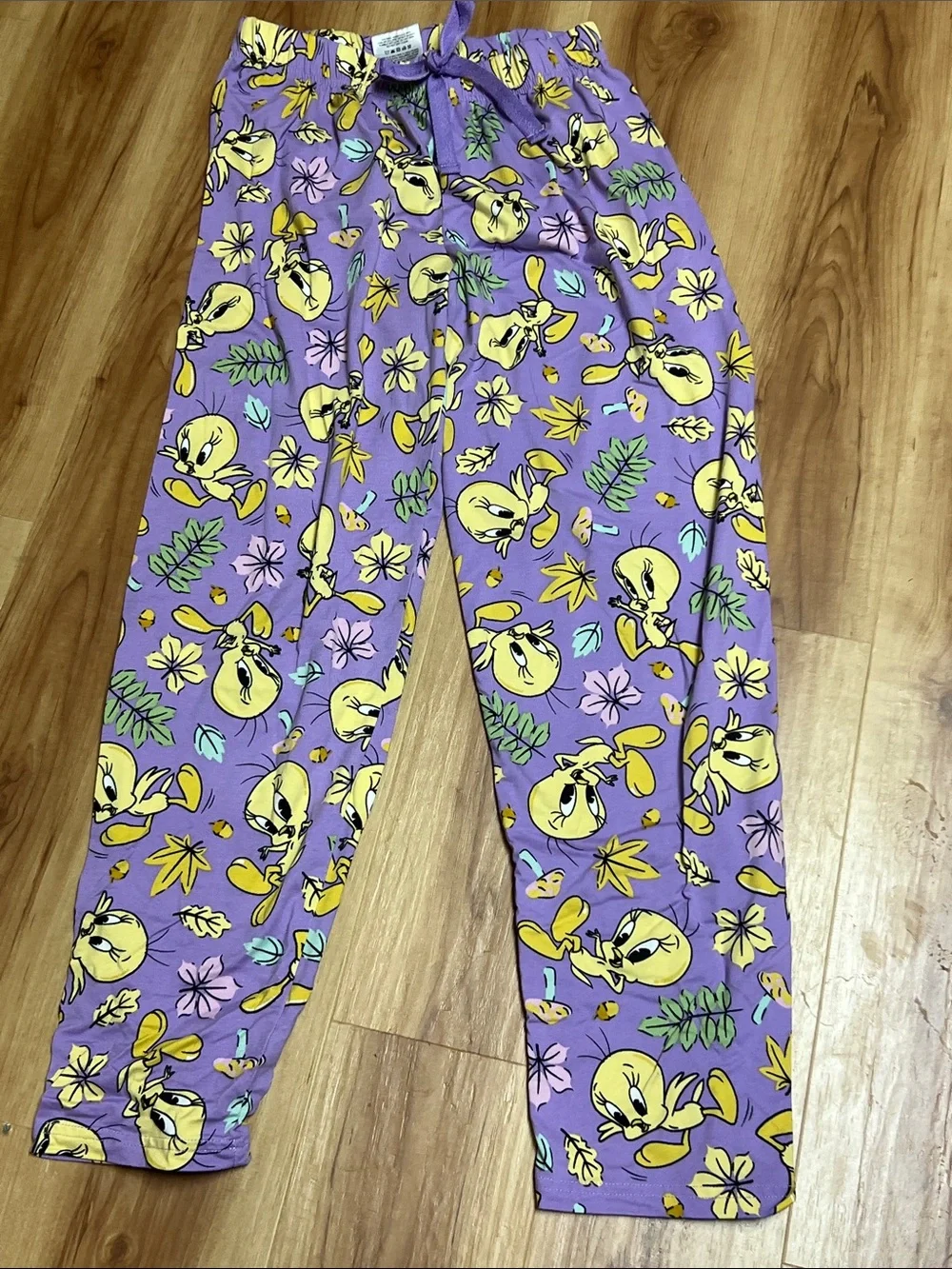 S women’s Purple Tweety Print Pajama Pants - Cozy Sleepwear